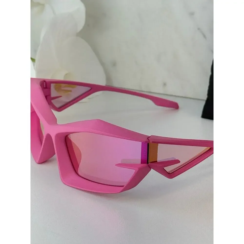 NEW Givenchy GV40049I Cut Mask Pink Mirror Sunglasses